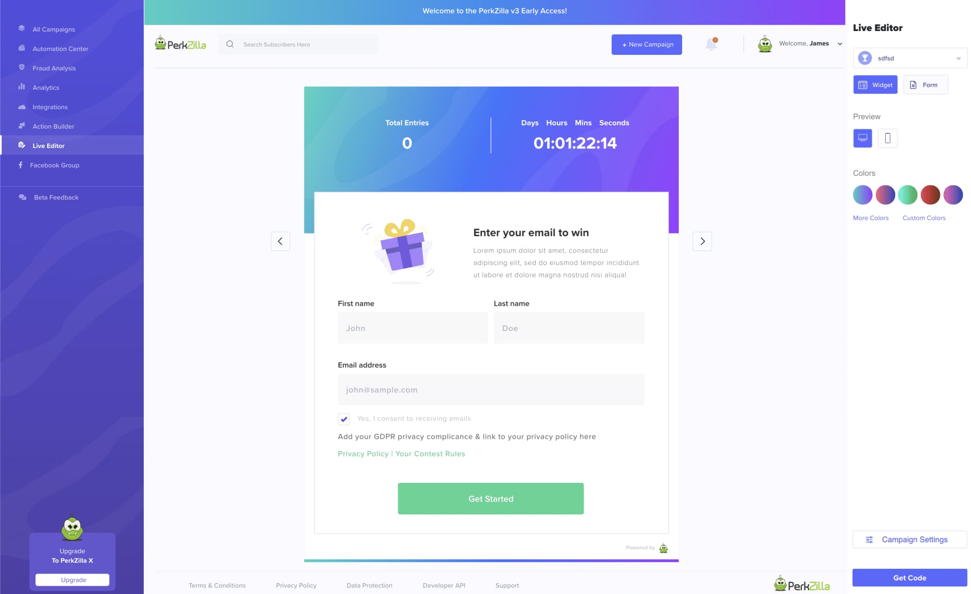 Live Editor